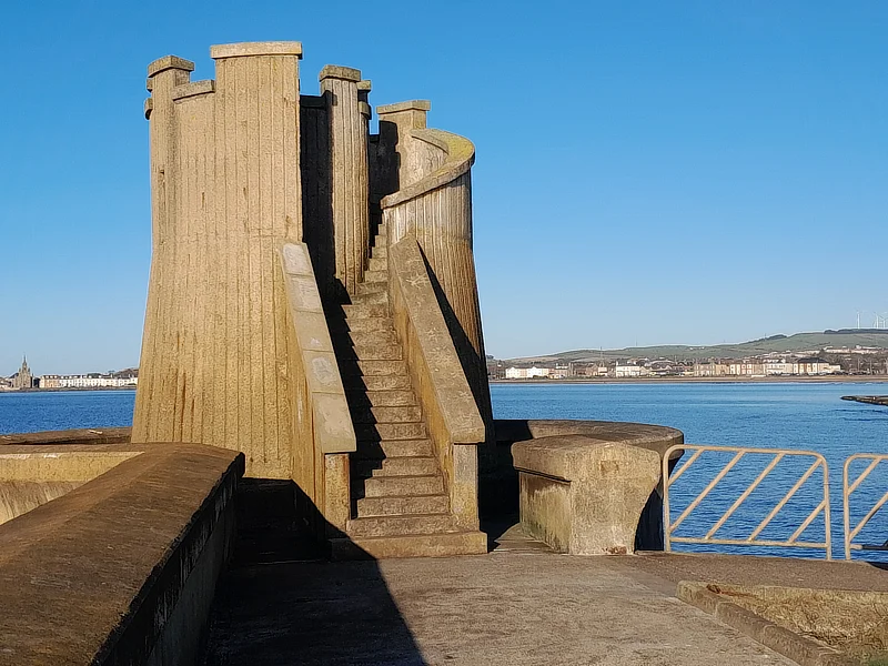 Saltcoats tower, overlooking the lido