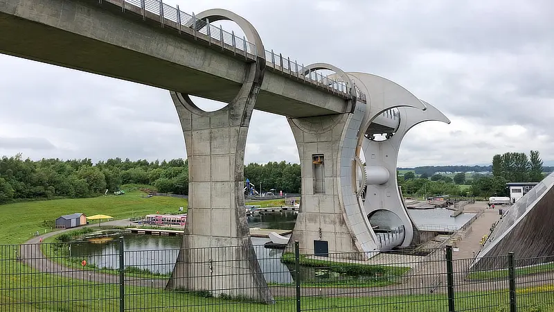 The Falkirk Wheel from the rear The Falkirk Wheel from the rear