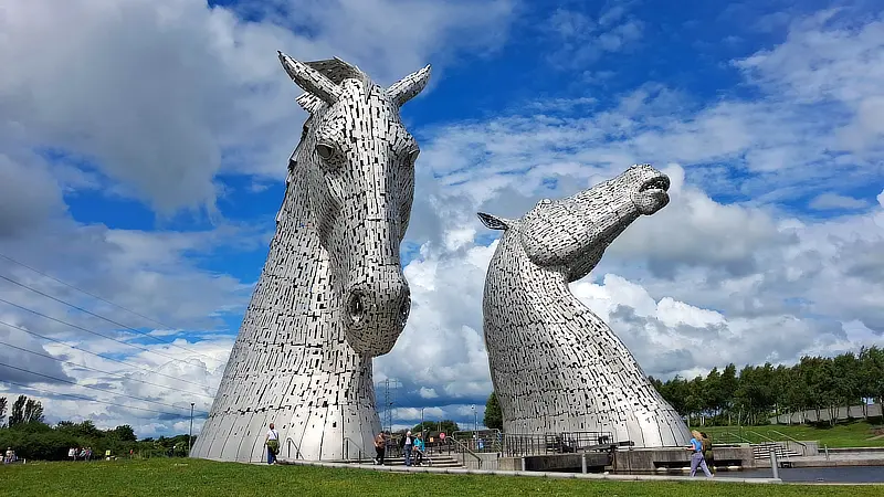 The Kelpies The Kelpies from distance