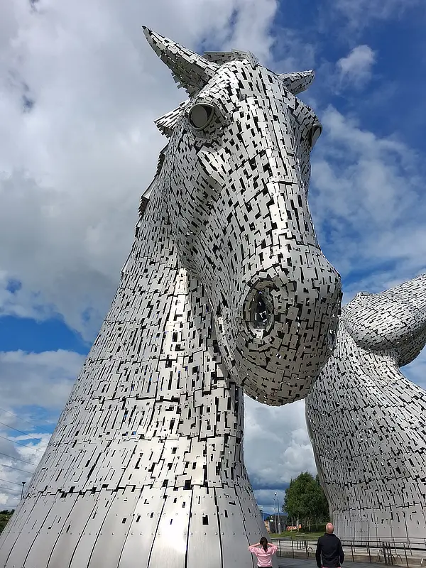 The Kelpies The Kelpies from close-up