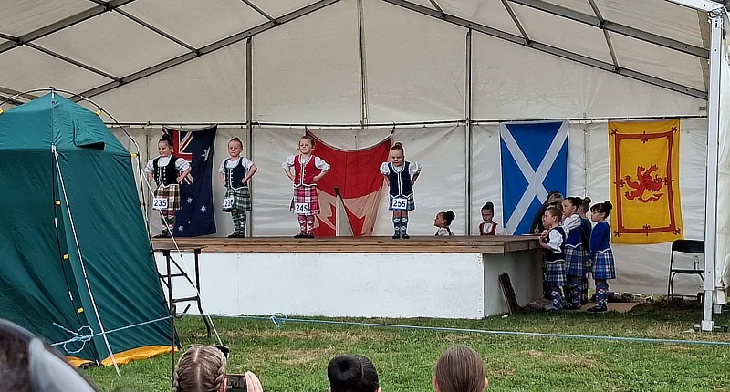 Dancers Youngest group of Scottish dancers