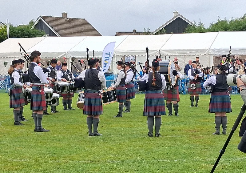 Pipers (3) A band being judged